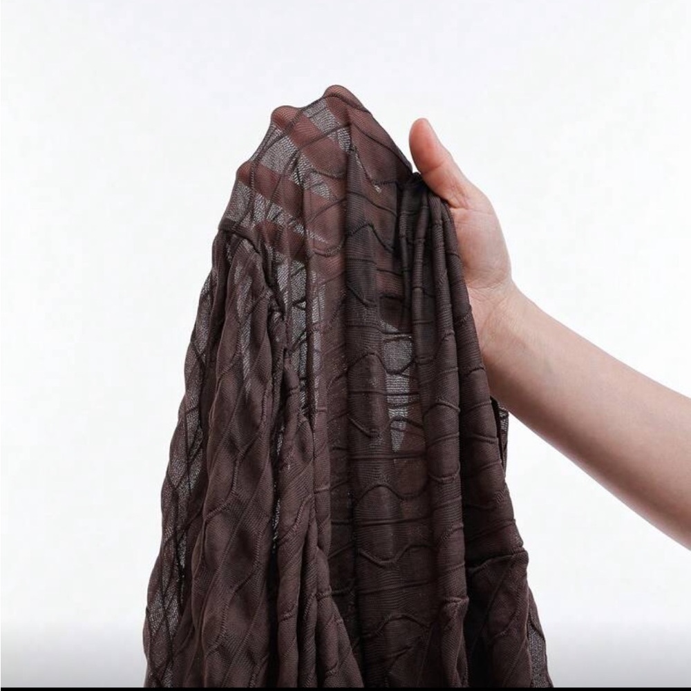 Elegant Brown Sheer Women's Top - Picture 3 of 3